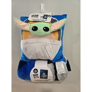 Star Wars "The Mandalorian" 2 PC Set Pillow and Oversized Throw Blanket *NWT*